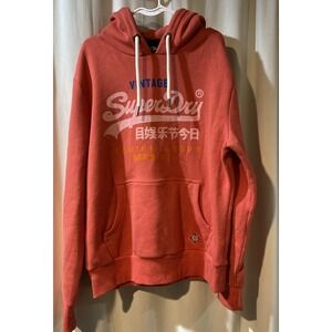 Superdry "vintage" Men's Classic XL Heritage Hoodie - Denim Red Soft Sweatshirt